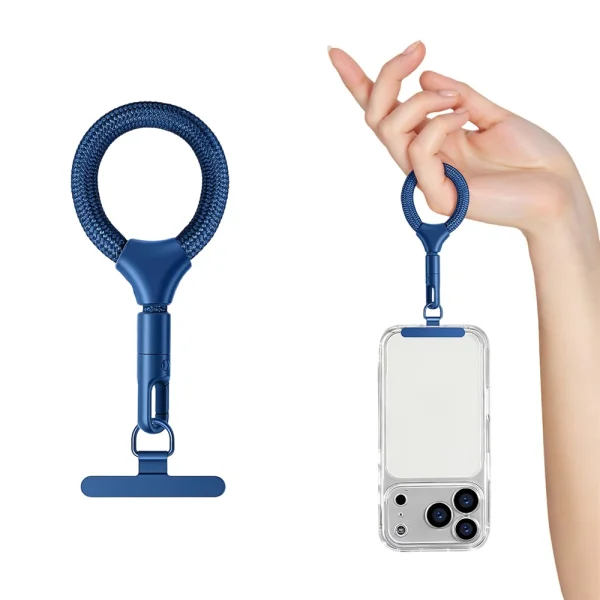 Universal phone strap 9cm Phone Short Lanyard with Self-locking Metal Buckle, blue 3