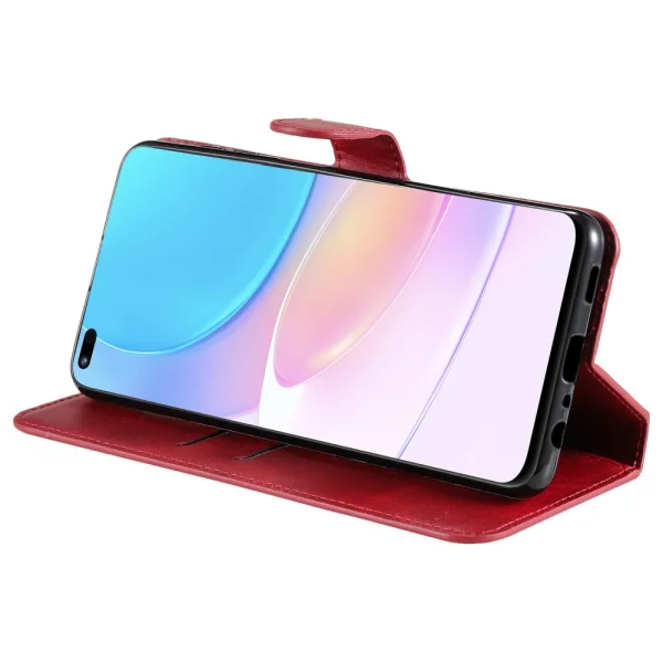 Wallet Drop-proof Book Case for Huawei nova 8i / Honor 50 Lite 5G, Red 3