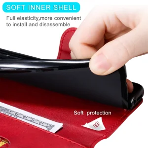 Wallet Drop-proof Book Case for Huawei nova 8i / Honor 50 Lite 5G, Red 5