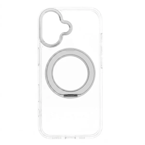 Калъф Frame Circle Stand MagSF за iPhone 17, прозрачен 2