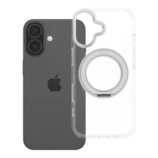 Калъф Frame Circle Stand MagSF за iPhone 17, прозрачен 1