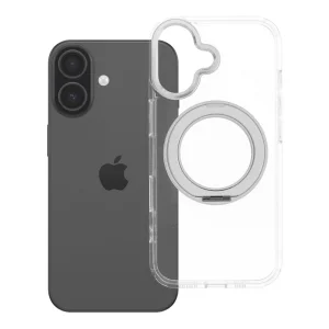 Калъф Frame Circle Stand MagSF за iPhone 17, прозрачен