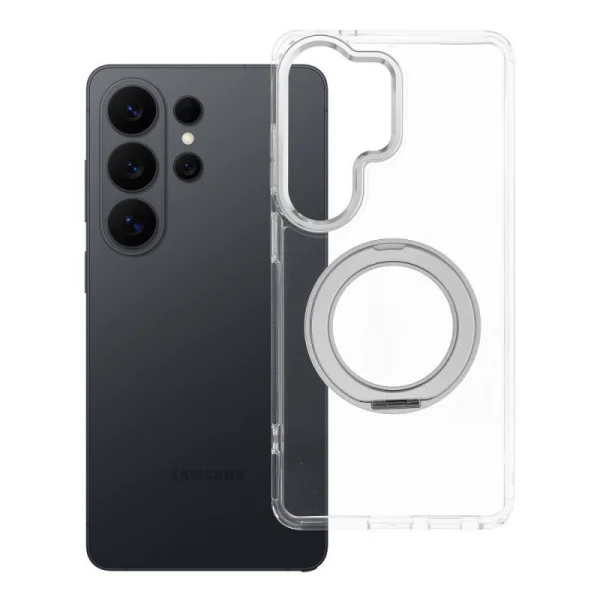 Frame Circle Stand MagSF case for Samsung S26 Ultra, transparent 1