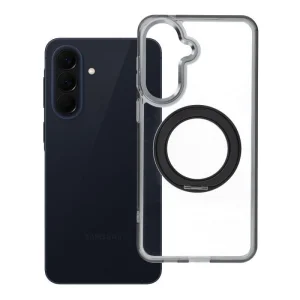 Калъф Frame Circle Stand MagSF за Samsung A57, прозрачен-черен