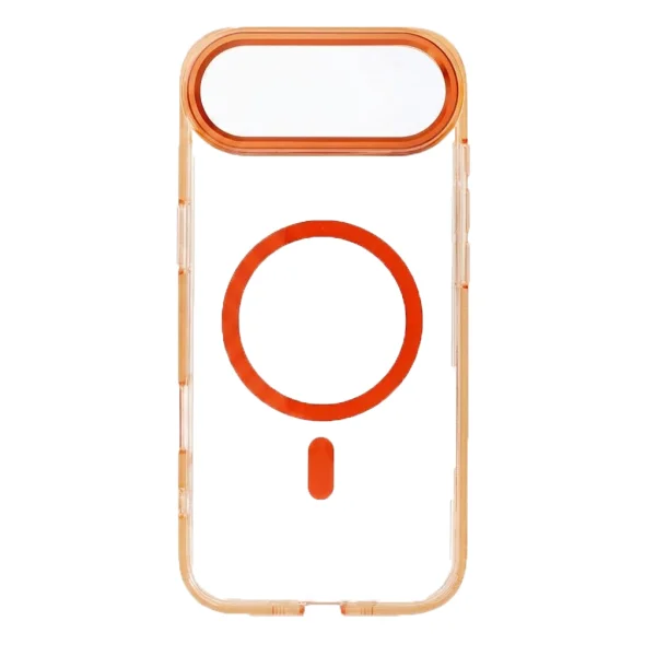 Калъф Frame Clear Hybrid Mag Cover MagSF за iPhone 17 Air, прозрачен-оранжев 2