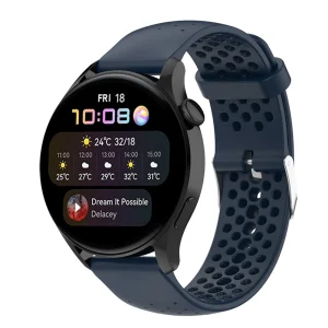 Силинокова каишка 22mm за Samsung Garmin Huawei Amazfit Smart Watch, тъмно син