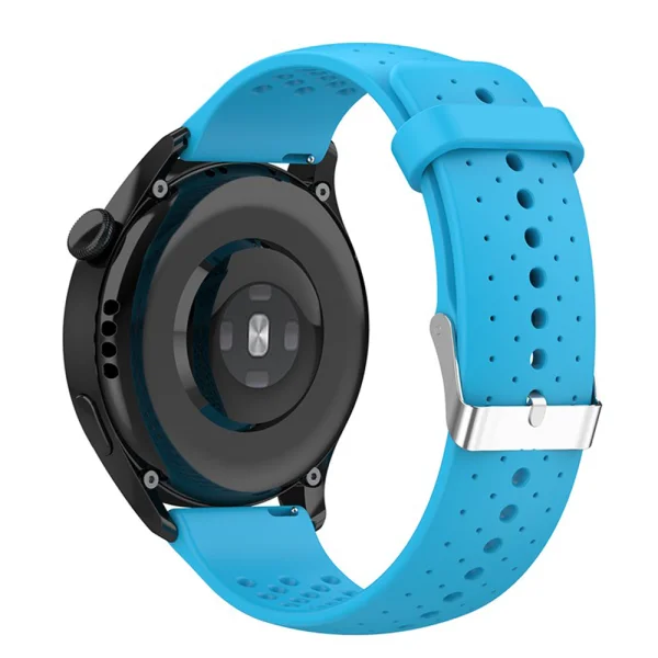 Силиконова каишка 22mm за Samsung Garmin Huawei Amazfit Smart Watch, светло син 2