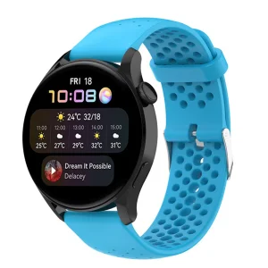 Силиконова каишка 22mm за Samsung Garmin Huawei Amazfit Smart Watch, светло син
