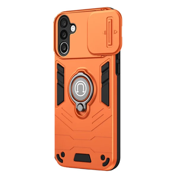 Удароустойчив калъф Camshield Kickstand за Samsung Galaxy A27 5G, оранжев 2