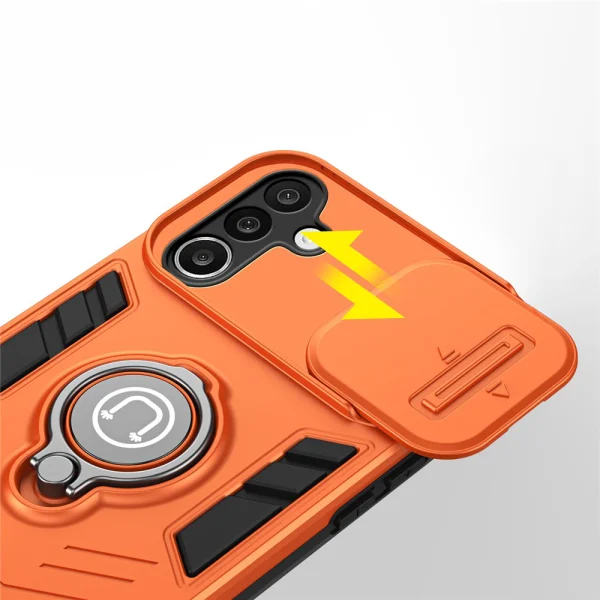 Удароустойчив калъф Camshield Kickstand за Samsung Galaxy A27 5G, оранжев 5