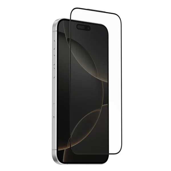 Стъклен протектор 5D Full Glue Matte за iPhone 18 Pro, черен 1