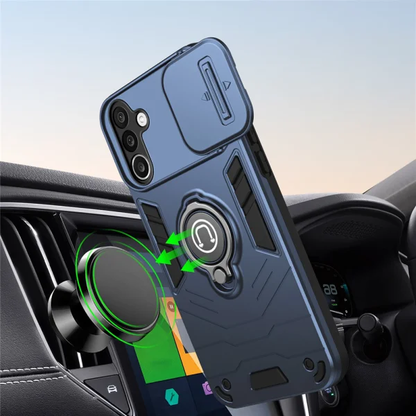 Удароустойчив калъф Camshield Kickstand за Samsung Galaxy A27 5G, син 5