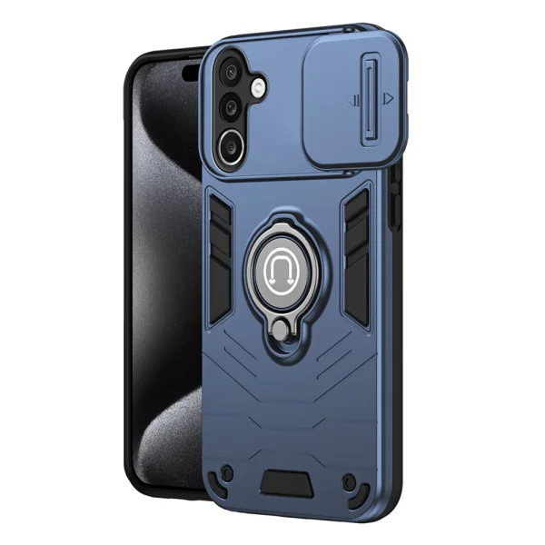 Удароустойчив калъф Camshield Kickstand за Samsung Galaxy A27 5G, син 1