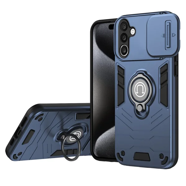 Удароустойчив калъф Camshield Kickstand за Samsung Galaxy A27 5G, син 3