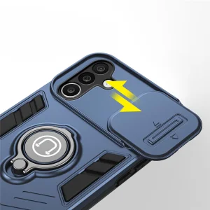 Удароустойчив калъф Camshield Kickstand за Samsung Galaxy A27 5G, син 4
