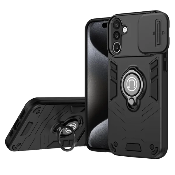 Shockproof case Camshield Kickstand for Samsung Galaxy A27 5G, black 3
