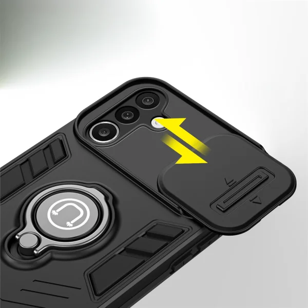 Shockproof case Camshield Kickstand for Samsung Galaxy A27 5G, black 4