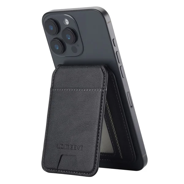 Magnetic wallet stand PU Lc.Imeeke, compatible with MagSF, RFID blocking, black 2