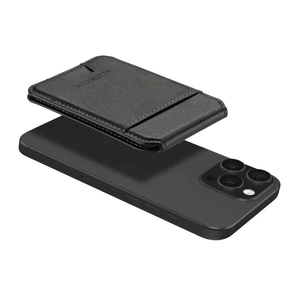 Magnetic wallet stand PU Lc.Imeeke, compatible with MagSF, RFID blocking, black 6