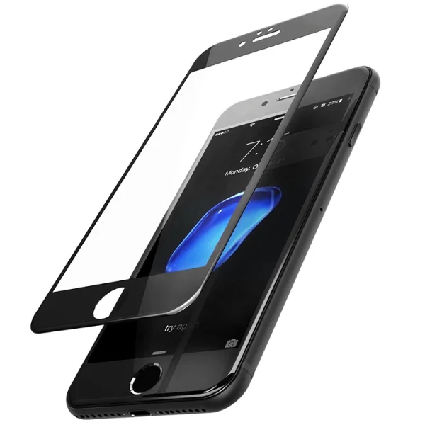 Tempered glass screen protector RURIHAI Solid Defense 0.1MM FULL iPhone 7 / 8/ iPhone SE 2020, Black 2