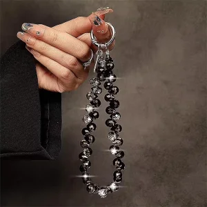 Универсална връзка за телефон 14cm Crystal Bead Clear, черен 3