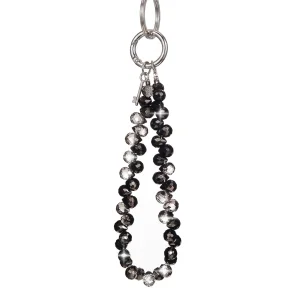 Универсална връзка за телефон 14cm Crystal Bead Clear, черен