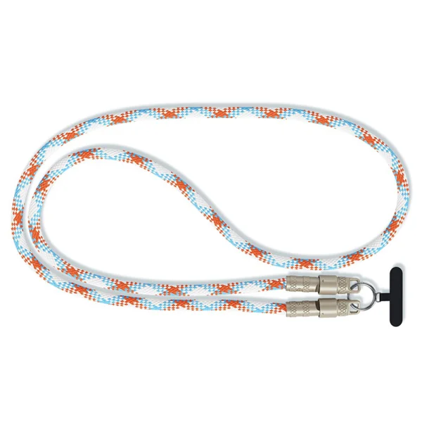 Универсална връзка за телефон Essager 30cm с кабел 1.2m, Type-C към Type-C Cable, 60W, Fast Charging, червен-син 2