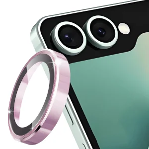 Стъклен протектор за камера ENKAY за Samsung Galaxy Z Flip8, розов