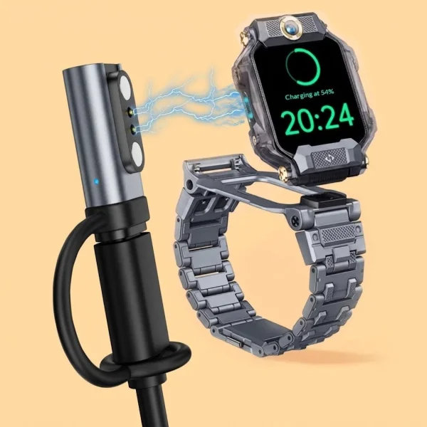 Адаптор 2.84-2P-L Type-C Female to 2.84mm Pitch 2-Pin Magnetic Charging Smart Watch AR Glasses - 2.84mm, сив 4