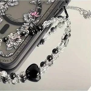 Universal phone strap, black-and-white 3