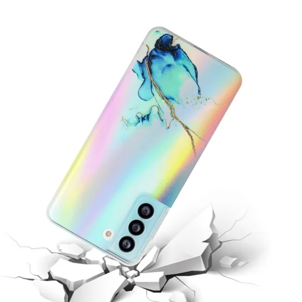 Силиконов калъф Marble за Samsung Galaxy S21 FE, Син 2