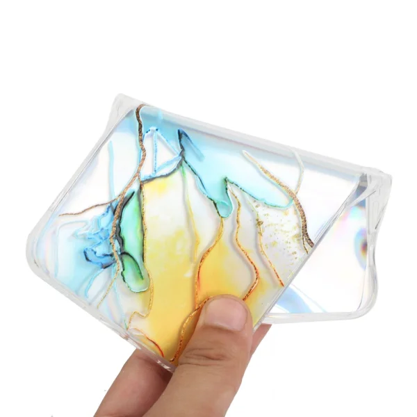 Marble silicone case for Samsung Galaxy S21 FE, Blue and yellow 3