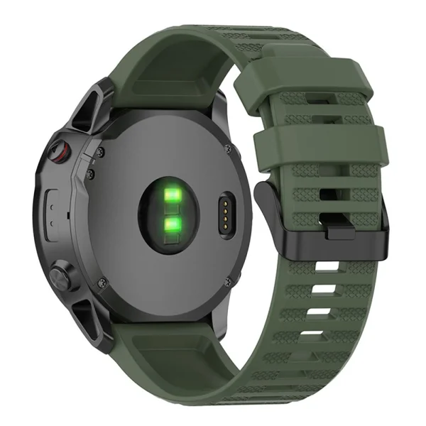 Силиконова каишка 26mm за Garmin Fenix 6X GPS/6X Pro/6X Sapphire GPS, зелен 2