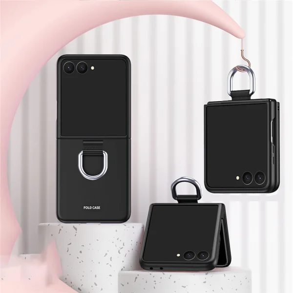 Калъф Skin Feel Ring Holder за Samsung Galaxy Z Flip8, черен 2