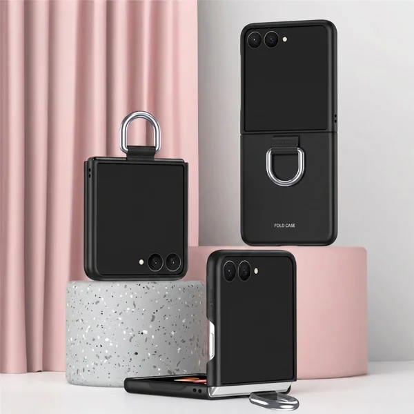 Калъф Skin Feel Ring Holder за Samsung Galaxy Z Flip8, черен 4