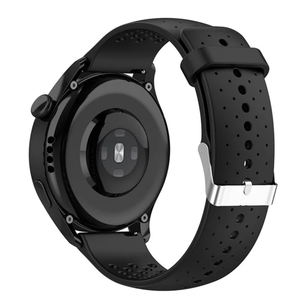 Силиконова каишка 22mm за Samsung Garmin Huawei Amazfit Smart Watch, черен 2
