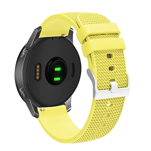 Universal silicone strap 22mm, yellow 2