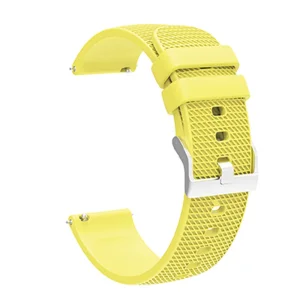 Universal silicone strap 22mm, yellow 4