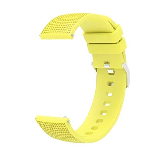 Universal silicone strap 22mm, yellow 3