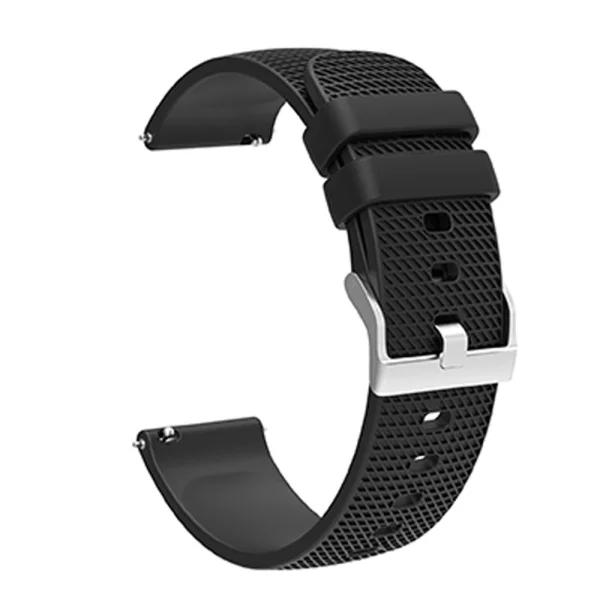 Universal silicone strap 22mm, black 4