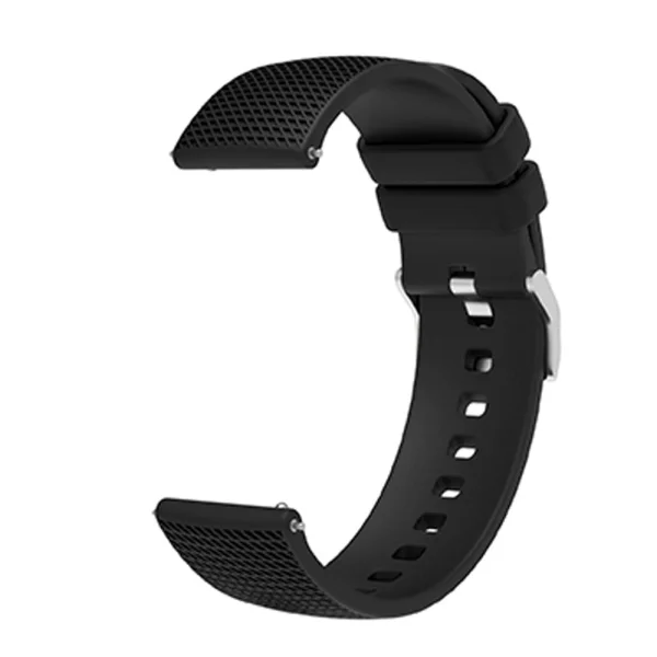 Universal silicone strap 22mm, black 3