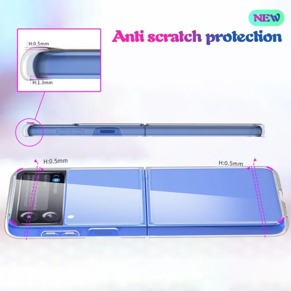 Пластмасов калъф за Samsung Galaxy Z Flip 3, Прозрачен 4