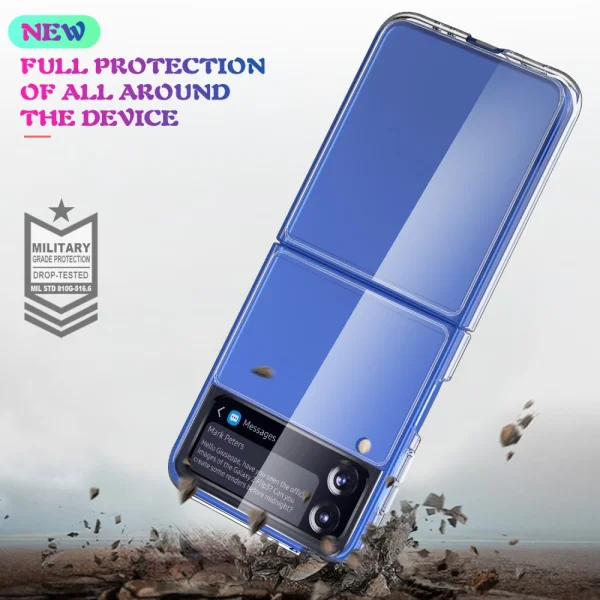 Пластмасов калъф за Samsung Galaxy Z Flip 3, Прозрачен 6
