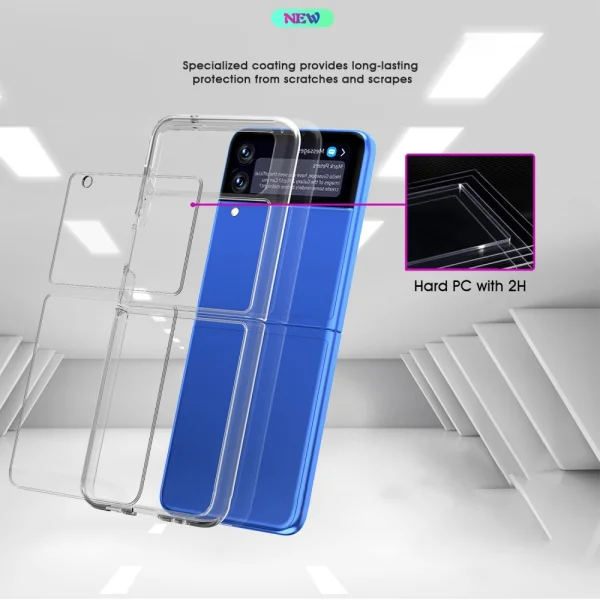 Пластмасов калъф за Samsung Galaxy Z Flip 3, Прозрачен 5
