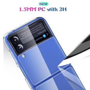 Пластмасов калъф за Samsung Galaxy Z Flip 3, Прозрачен 3