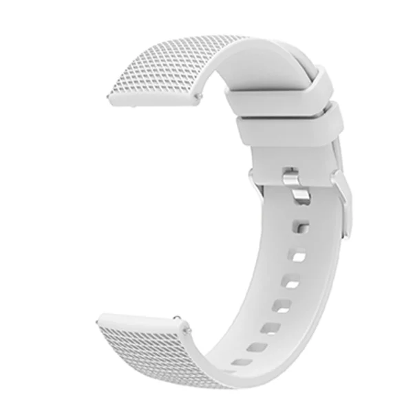 Universal silicone strap 22mm, white 3