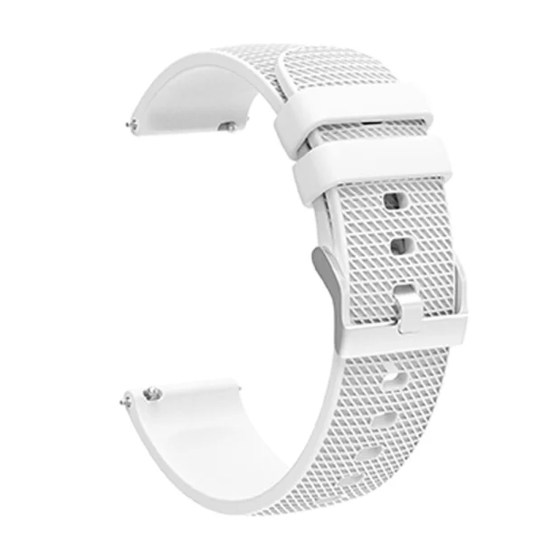 Universal silicone strap 22mm, white 4