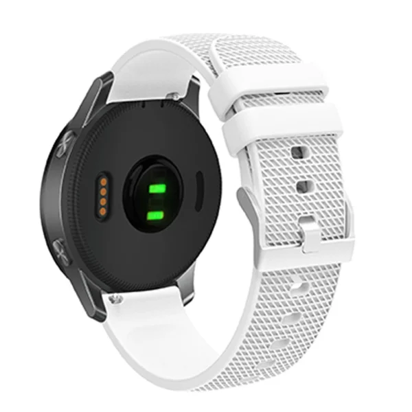 Universal silicone strap 22mm, white 2