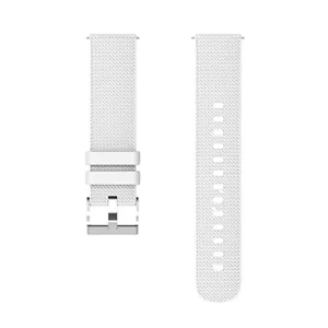 Universal silicone strap 22mm, white 5