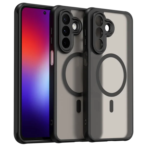 Shockproof case MagSF Matte for Samsung Galaxy A27, black 1